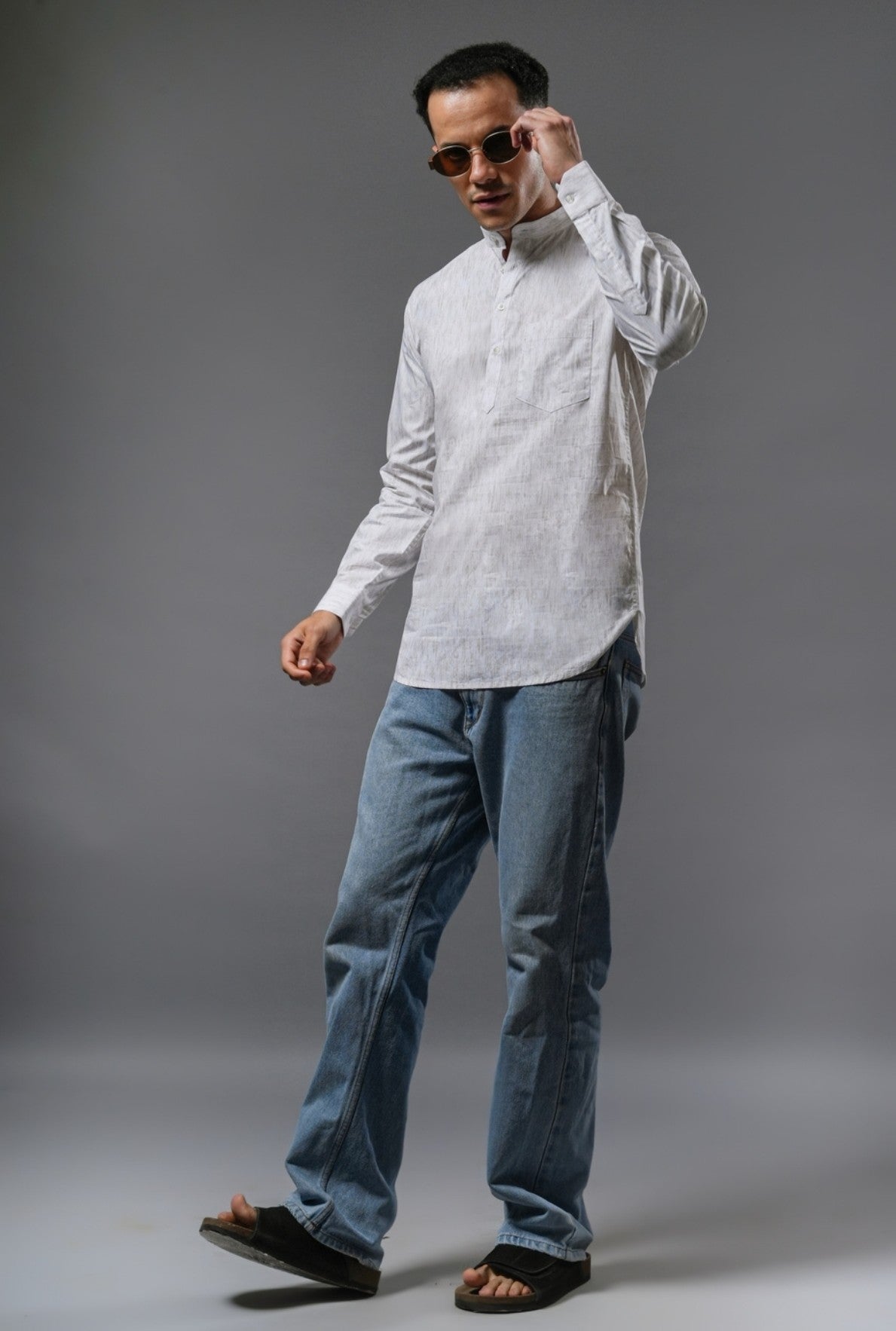 Ivory Fawn Short Kurta