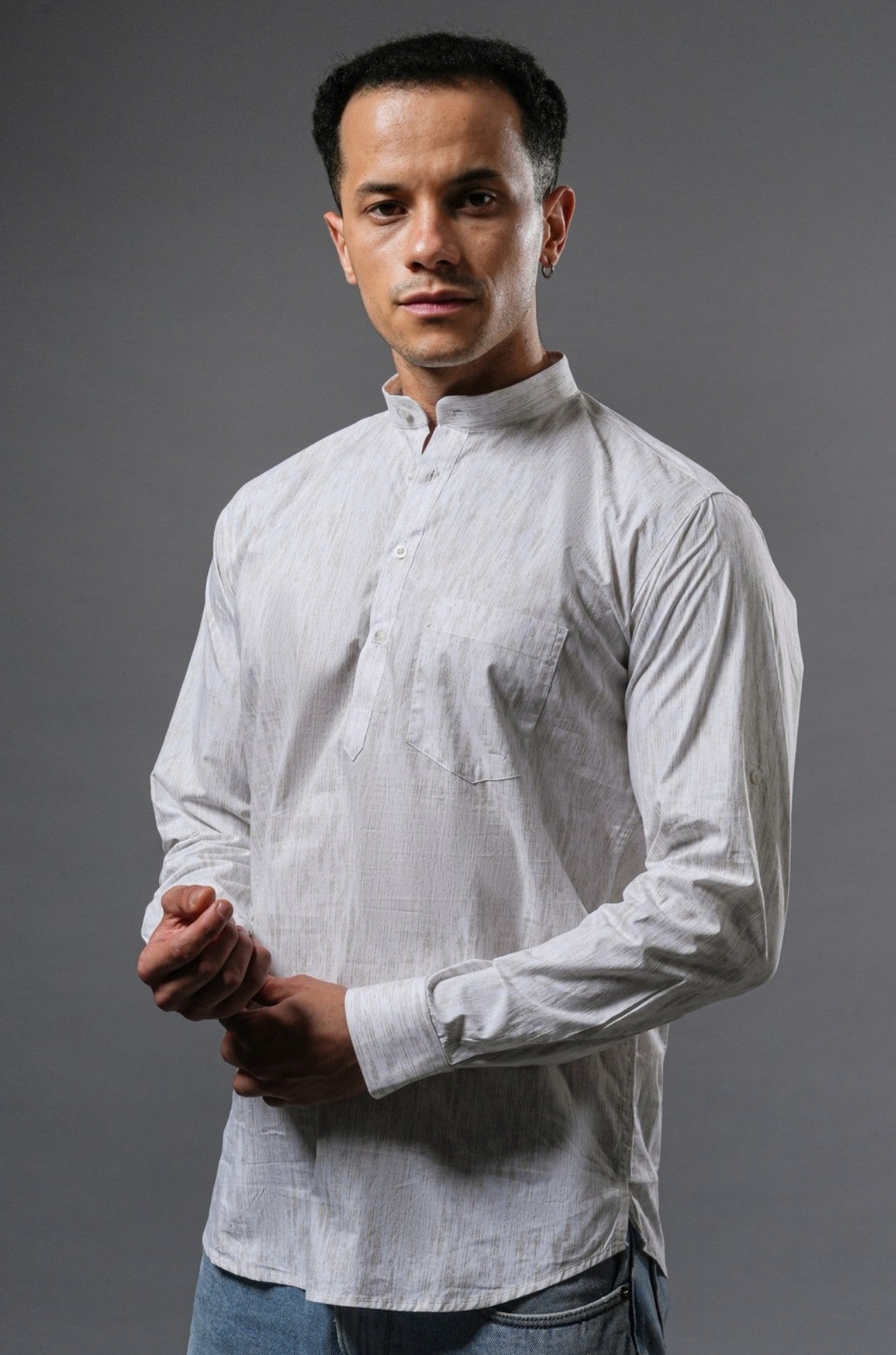 Ivory Fawn Short Kurta
