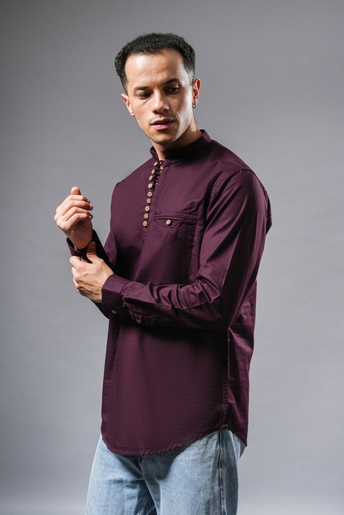 Royal Wine Short Kurta