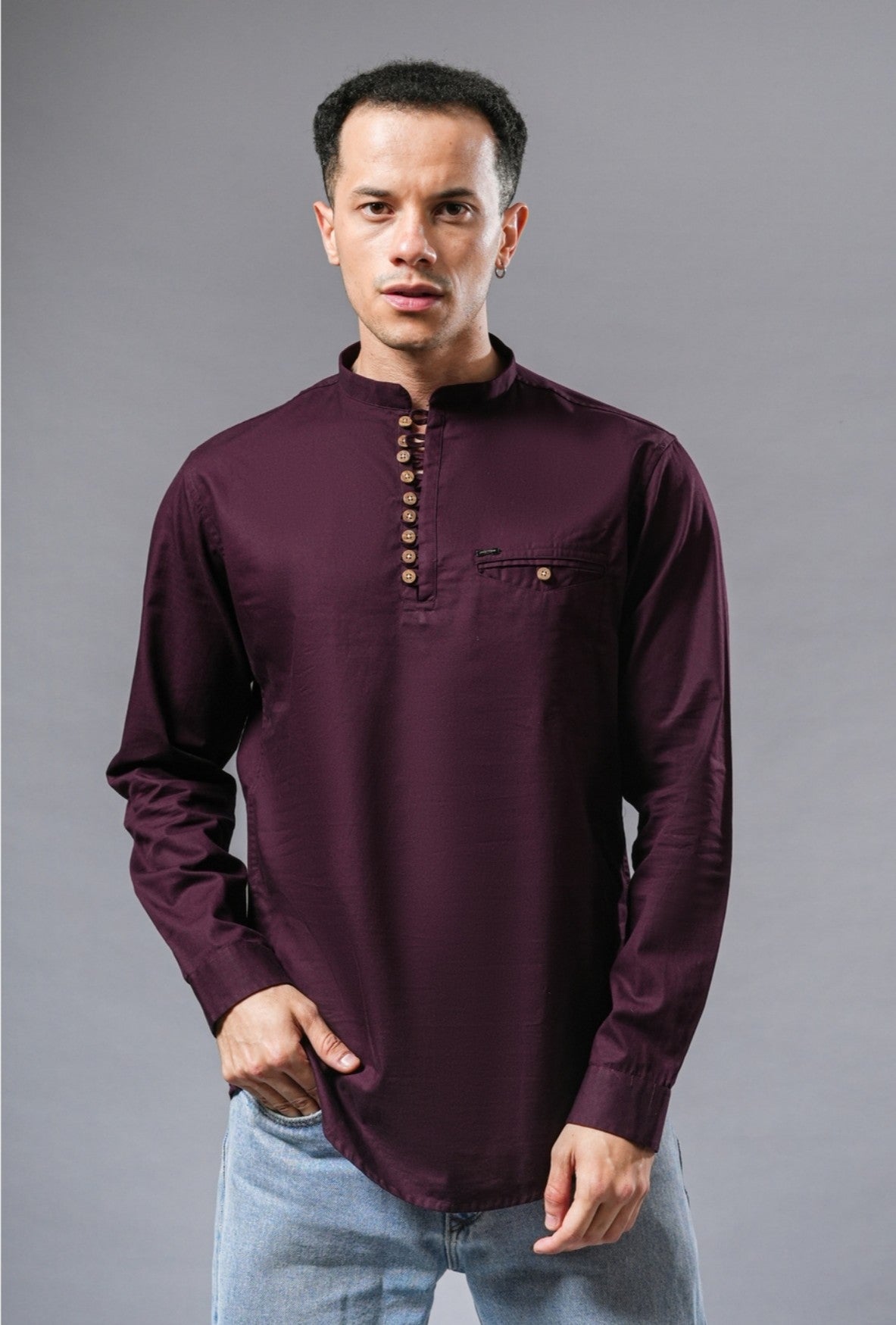 Royal Wine Short Kurta