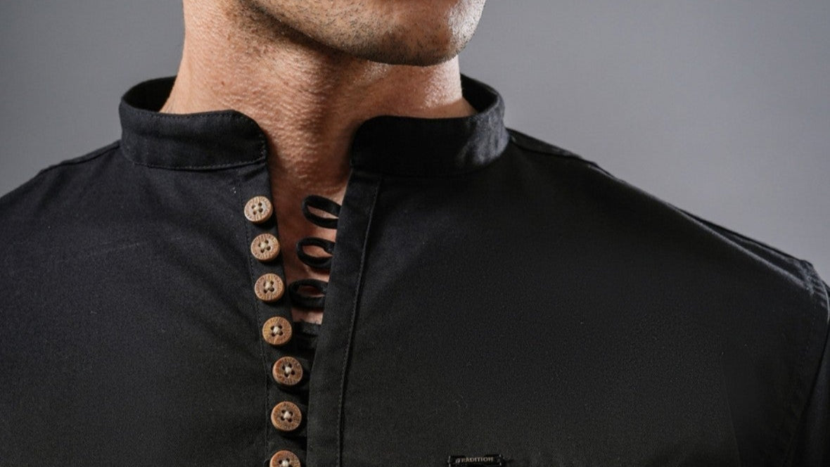 Midnight Black short kurta