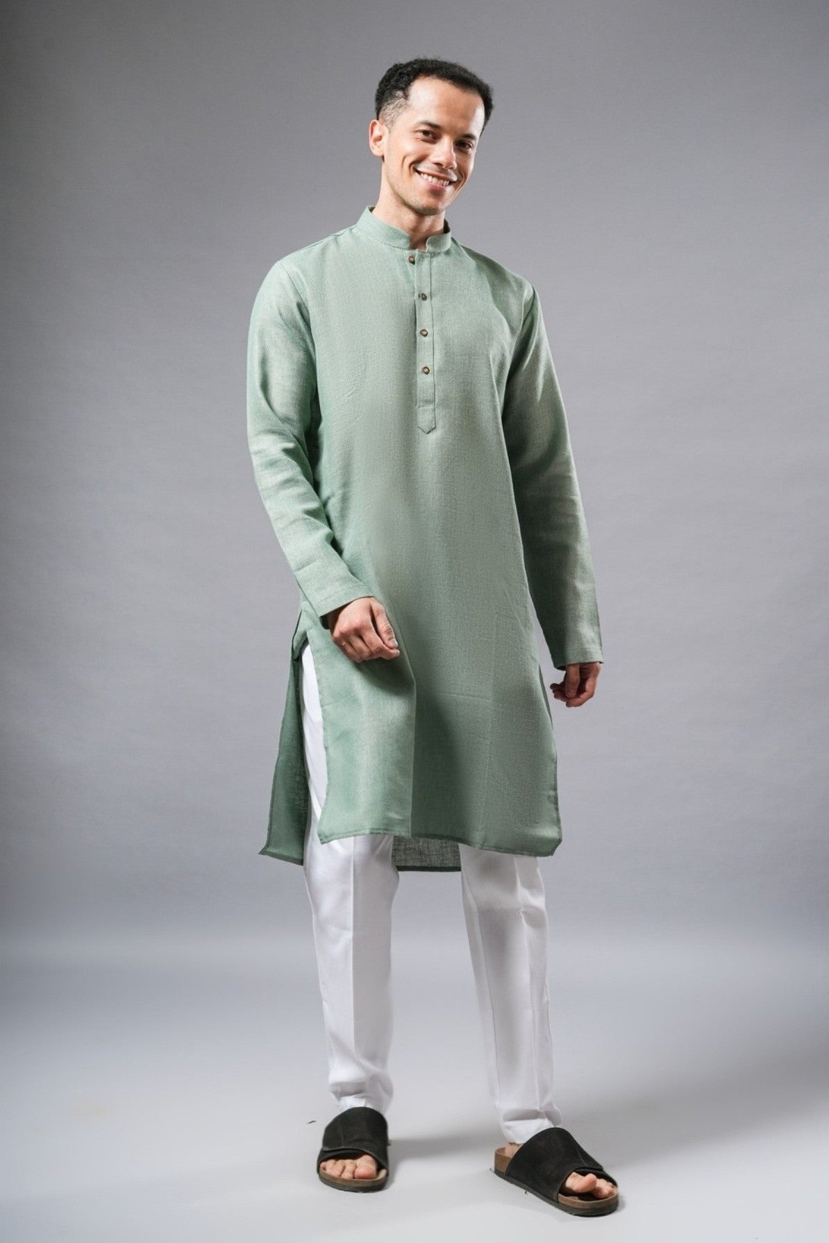 Mint Linen Kurta