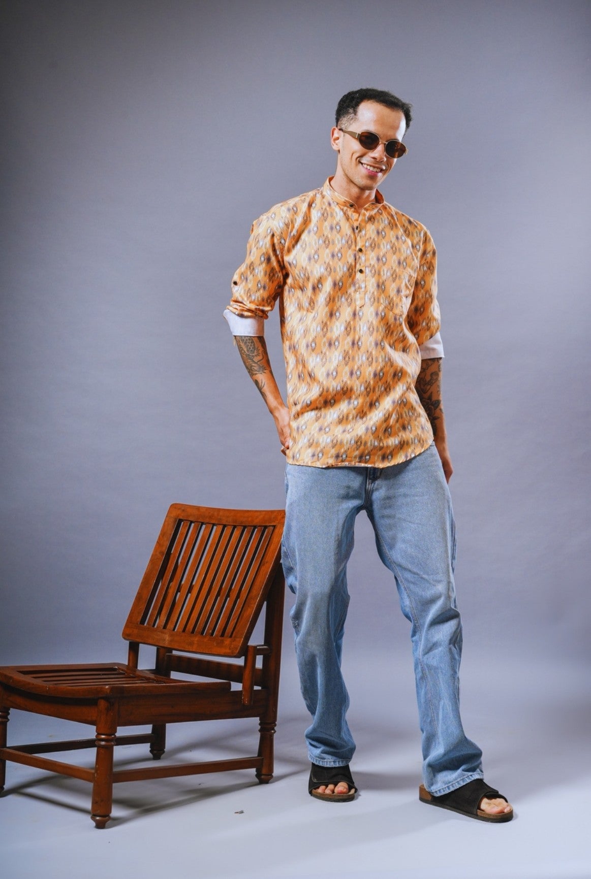 Amber Ikkat short kurta